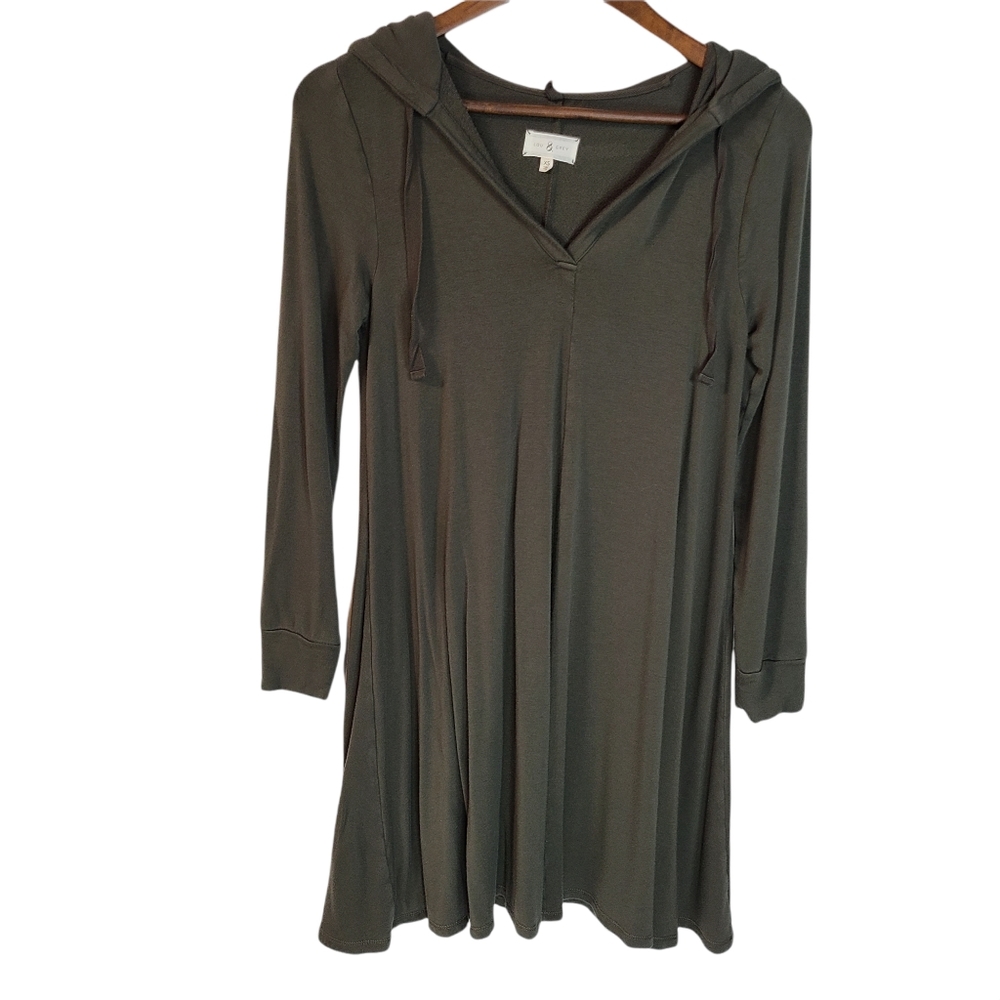Lou & Grey Olive Green T Shirt Dress XS
